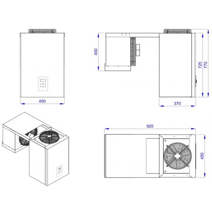 Wall Mounted Freezer Compressor Freezing Capacity 3-5 CS7489.0425