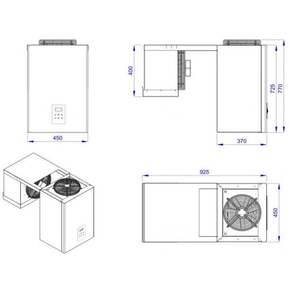 Wall Mounted Freezer Compressor Freezing Capacity 3-5 CS7489.0425